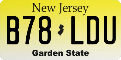 NJ license plate B78LDU