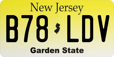 NJ license plate B78LDV