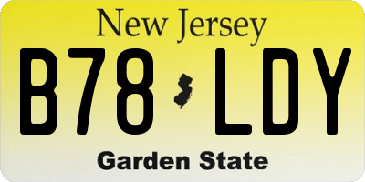 NJ license plate B78LDY