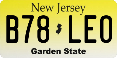 NJ license plate B78LEO