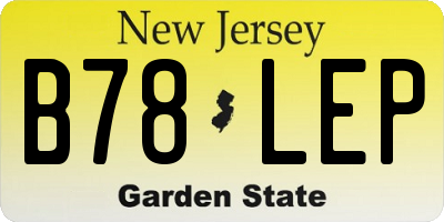 NJ license plate B78LEP