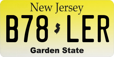 NJ license plate B78LER