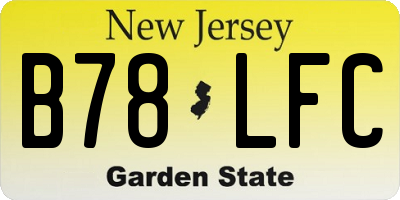 NJ license plate B78LFC