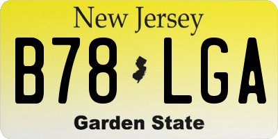 NJ license plate B78LGA