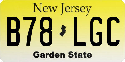 NJ license plate B78LGC