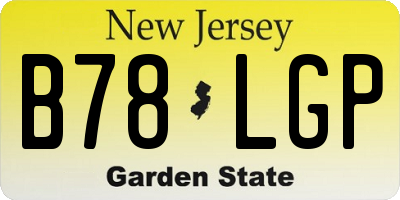 NJ license plate B78LGP