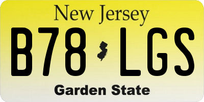 NJ license plate B78LGS