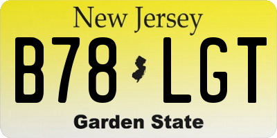 NJ license plate B78LGT