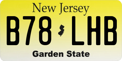 NJ license plate B78LHB