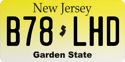 NJ license plate B78LHD