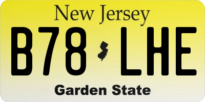 NJ license plate B78LHE