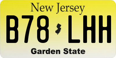 NJ license plate B78LHH