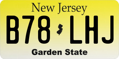 NJ license plate B78LHJ