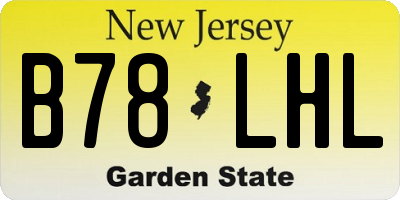 NJ license plate B78LHL
