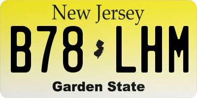 NJ license plate B78LHM
