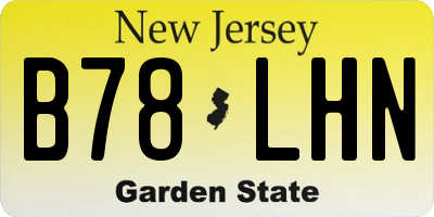 NJ license plate B78LHN