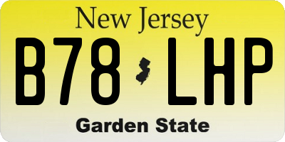 NJ license plate B78LHP