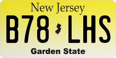 NJ license plate B78LHS