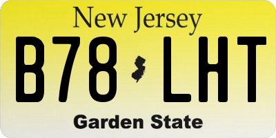 NJ license plate B78LHT