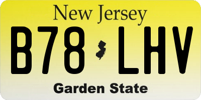 NJ license plate B78LHV