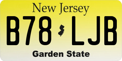 NJ license plate B78LJB