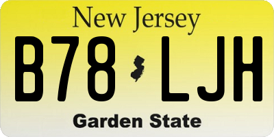 NJ license plate B78LJH