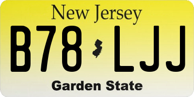 NJ license plate B78LJJ