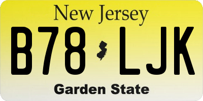NJ license plate B78LJK