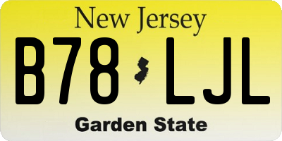 NJ license plate B78LJL