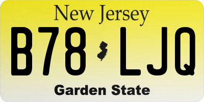 NJ license plate B78LJQ