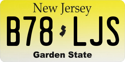 NJ license plate B78LJS