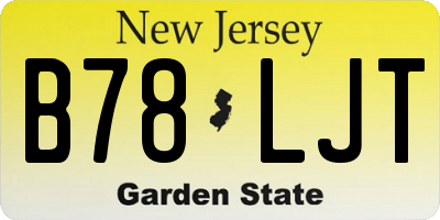 NJ license plate B78LJT