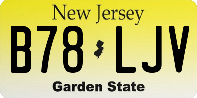 NJ license plate B78LJV