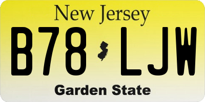 NJ license plate B78LJW