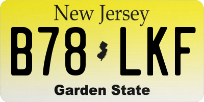 NJ license plate B78LKF