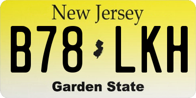 NJ license plate B78LKH