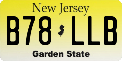 NJ license plate B78LLB