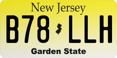 NJ license plate B78LLH