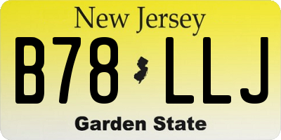 NJ license plate B78LLJ