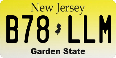 NJ license plate B78LLM