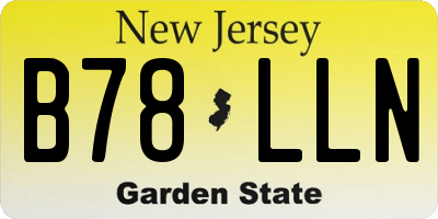 NJ license plate B78LLN
