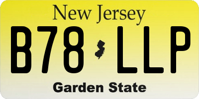 NJ license plate B78LLP