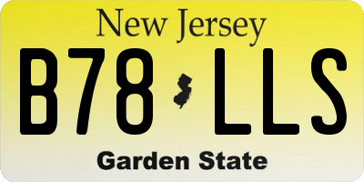 NJ license plate B78LLS