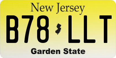 NJ license plate B78LLT