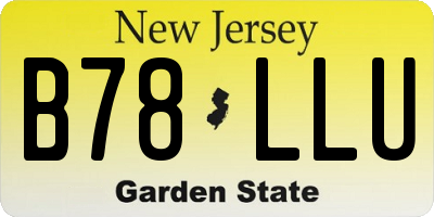 NJ license plate B78LLU