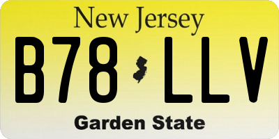 NJ license plate B78LLV