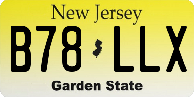 NJ license plate B78LLX
