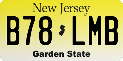 NJ license plate B78LMB