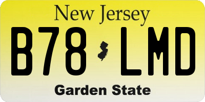 NJ license plate B78LMD