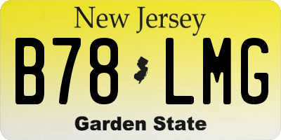 NJ license plate B78LMG